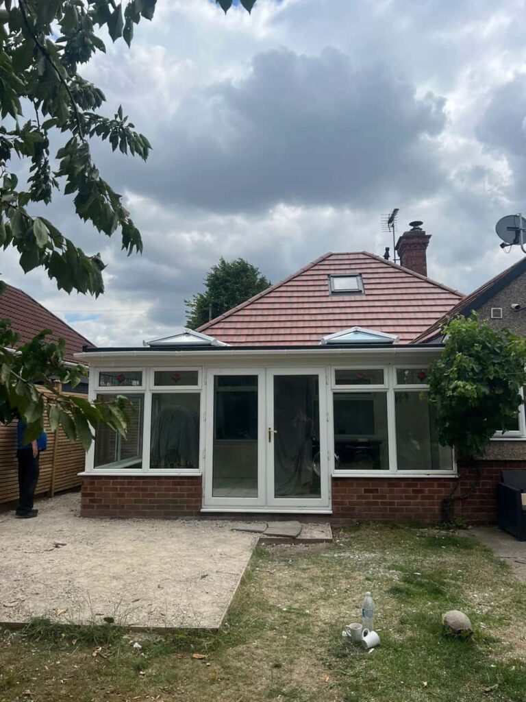 This is a photo of a hipped roof on a bungalow that has just had roof repairs carried out. Works carried out by Brownhills Roofing Repairs